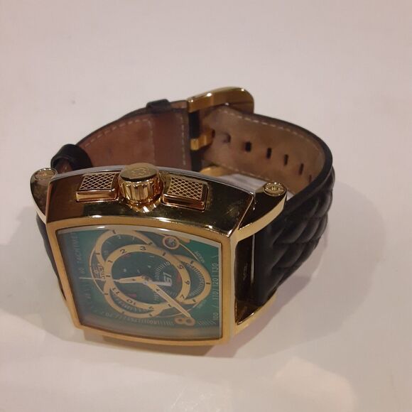 Invicta S1 Rally Watch Tachymeter Swiss made Chronograph Leather Band NOTE - Picture 2 of 16